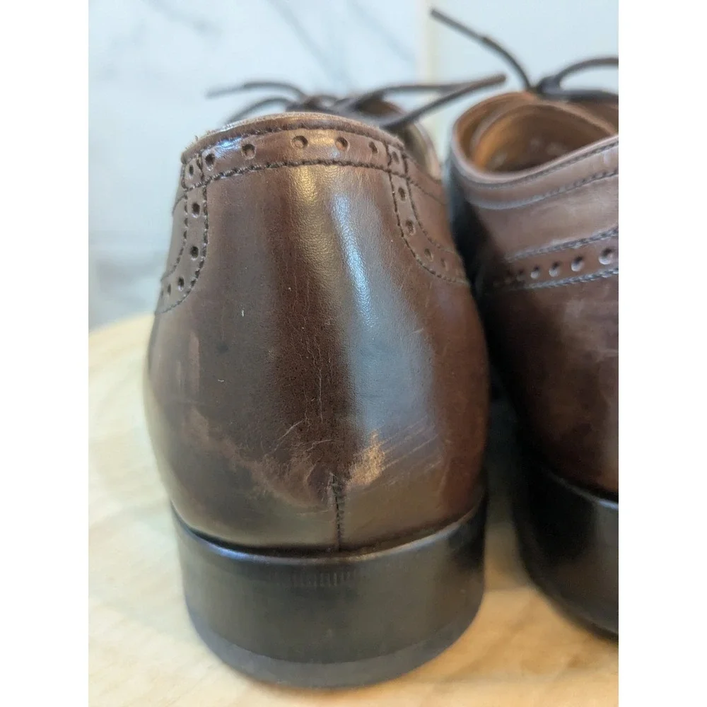 Allen Edmonds Siena Brown Leather‎ Wingtip Oxford Dress Shoes Mens Size 12 D